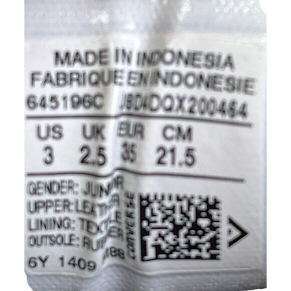 Converse All Star Sneaker Black Leather Brown Sole Child 3 Shoes Street Mid - Picture 5 of 5